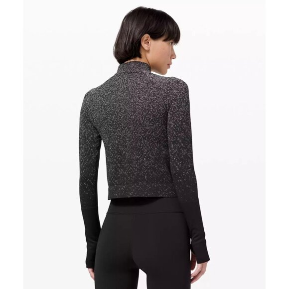 Lululemon Rest Less Cropped 1/2 Zip black tag size is missing is like small - Picture 3 of 12